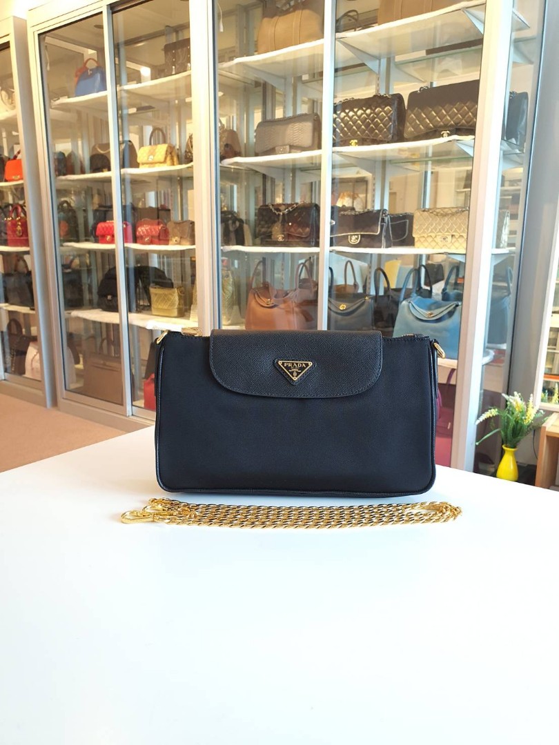 Prada Black Nylon Bag 1BH085 Luxury Bags Wallets on Carousell