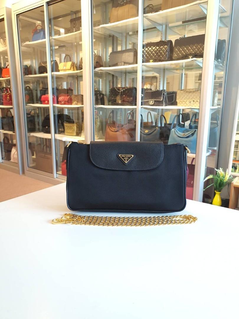 Prada Black Nylon Bag 1BH085 Luxury Bags Wallets on Carousell