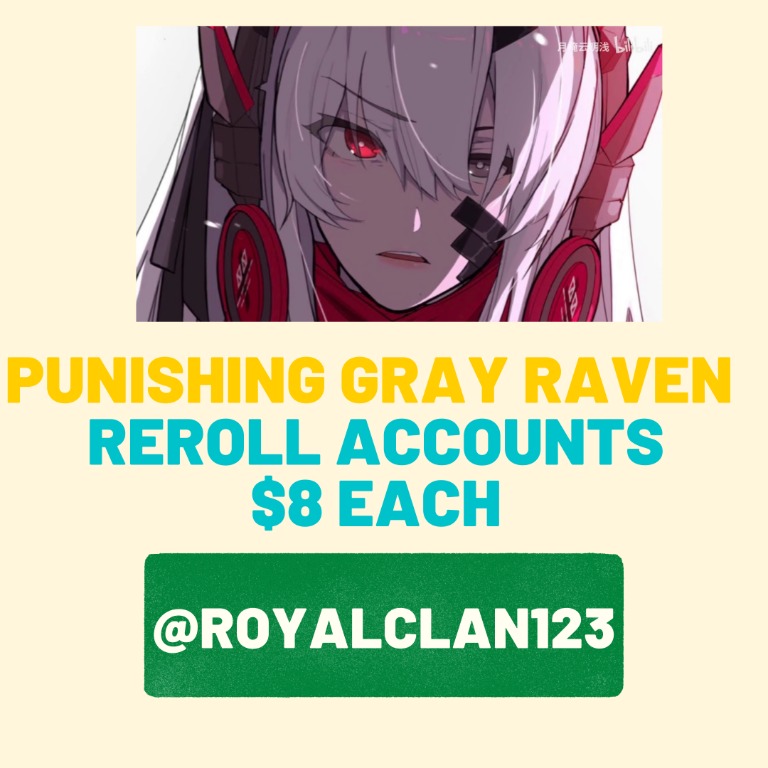 Punishing Gray Raven Reroll Accounts, Video Gaming, Gaming Accessories, InGame Products on