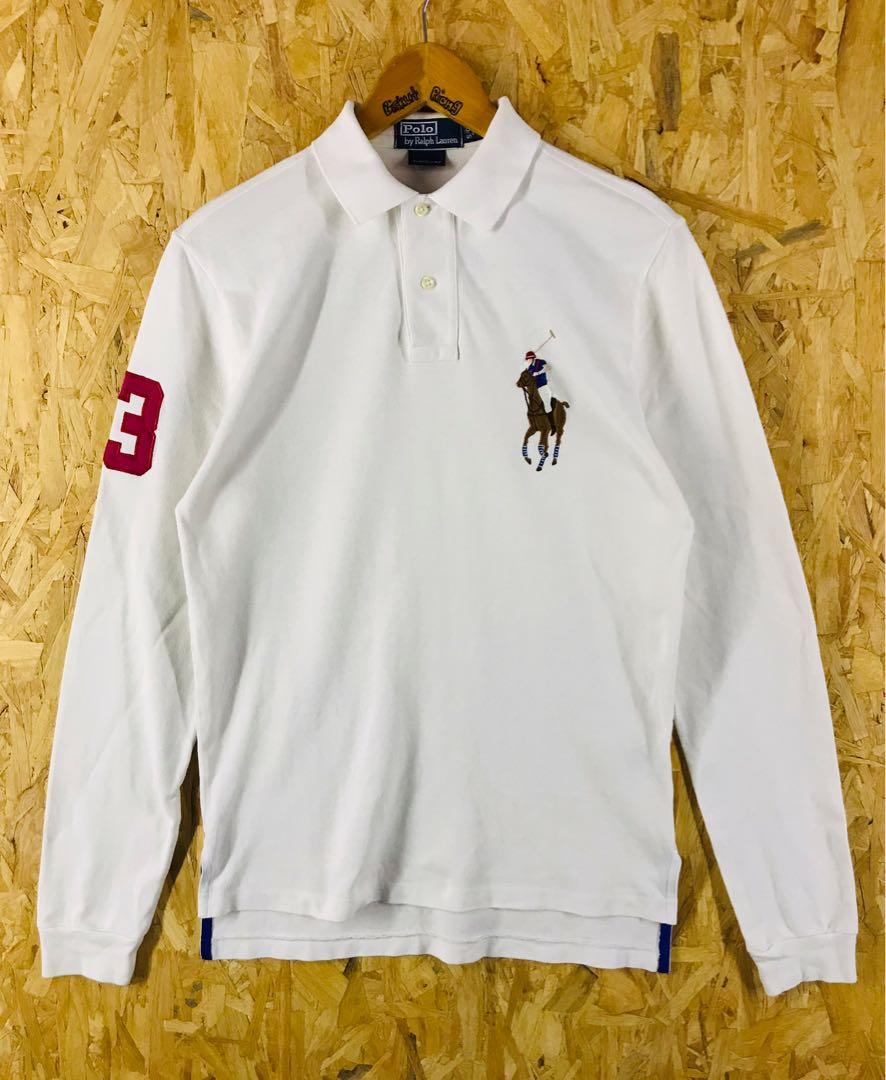 Ralph lauren men's long sleeve polo shirts big pony 2025