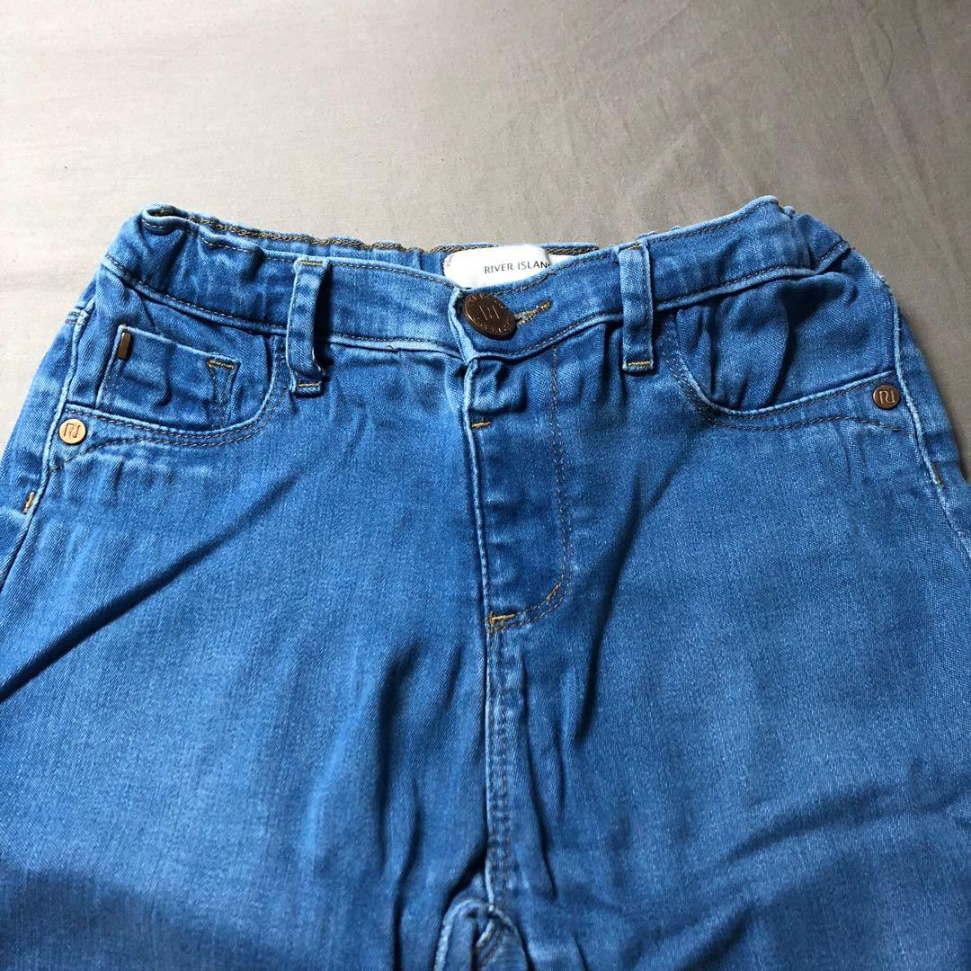 River island girls ripped jeans top