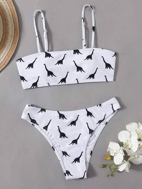 Romwe dinosaur swimsuit Clearance