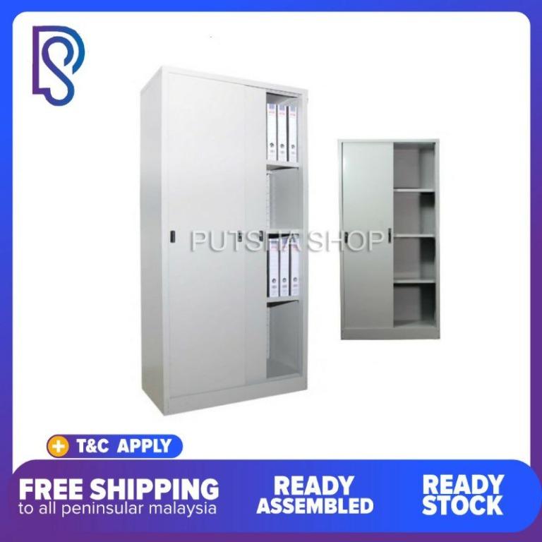 Steel/Metal full height cabinet c/w steel sliding door/3 ...