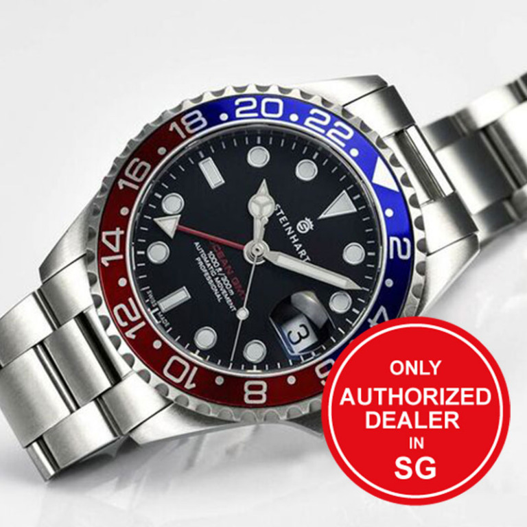 Steinhart Ocean One 39 GMT Blue Red Luxury Watches on Carousell