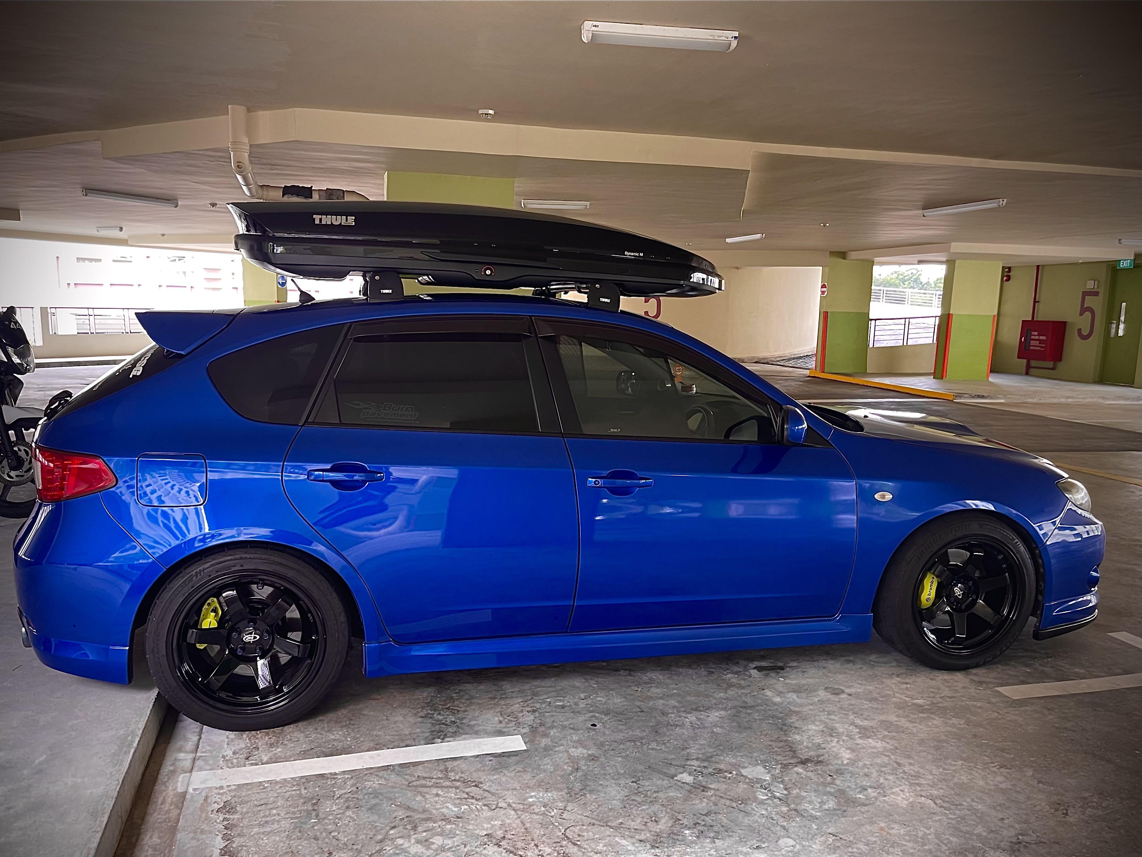 Subaru Impreza S-GT Auto (Category: Used Cars) located in Singapore. Submitted by taufan18 (Listing ID 1102610624, Image 3). Description: Stock 2.0L turbocharged engine producing 246bhp HKS exhaust, Carbing Strut bar, Process West intercooler, Toptech Aluminum radiator Rota IKR 17” rim RE004 changed on 20 Mar 2023 BC BR coilover changed on 27 Nov 2023 Aircon compressor replacement on 14 Jan 2023 STI brembo Front 4 pot Rear 2 pot caliper with slot