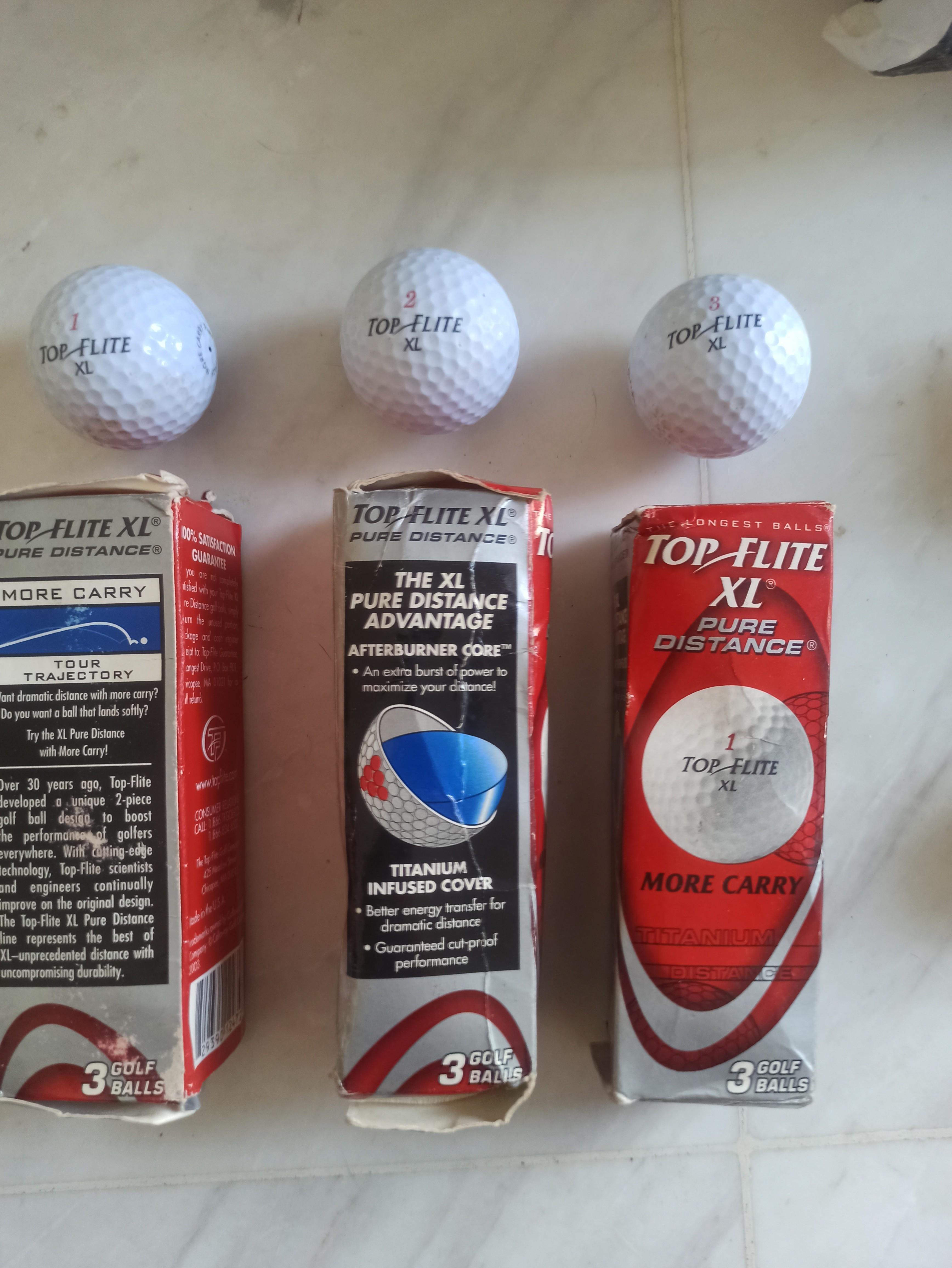 Top Flite XL Pure Distance Golf Balls Like New, Sports Equipment, Sports &  Games, Golf on Carousell