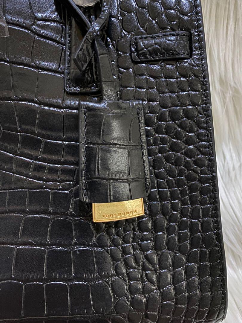 TORY BURCH WALKER EMBOSSED SMALL SATCHEL, Barang Mewah, Tas & Dompet di