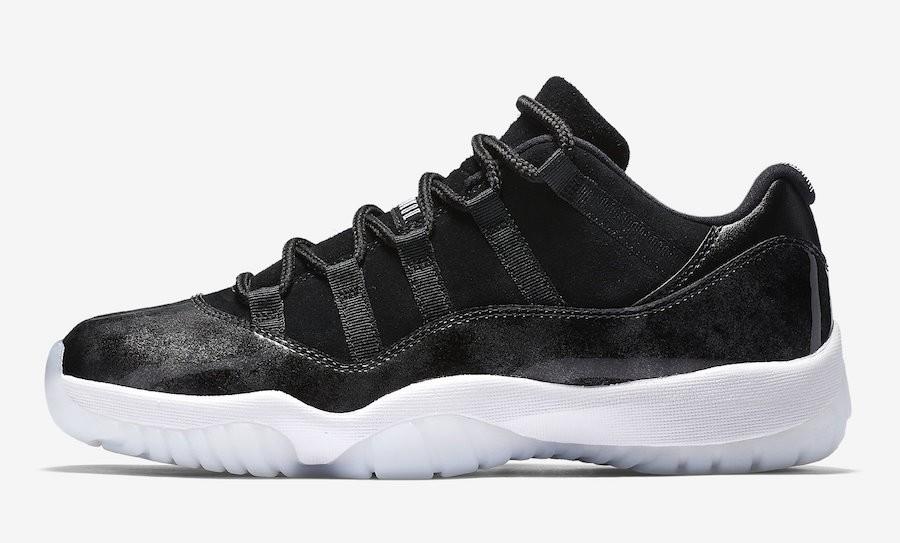 Low top black jordan 11 deals