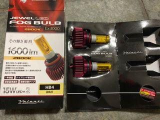 Valenti JDM HB4 9006 yellow LED bulbs 2800k 1600lm for Honda Subaru Nissan mazda Suzuki