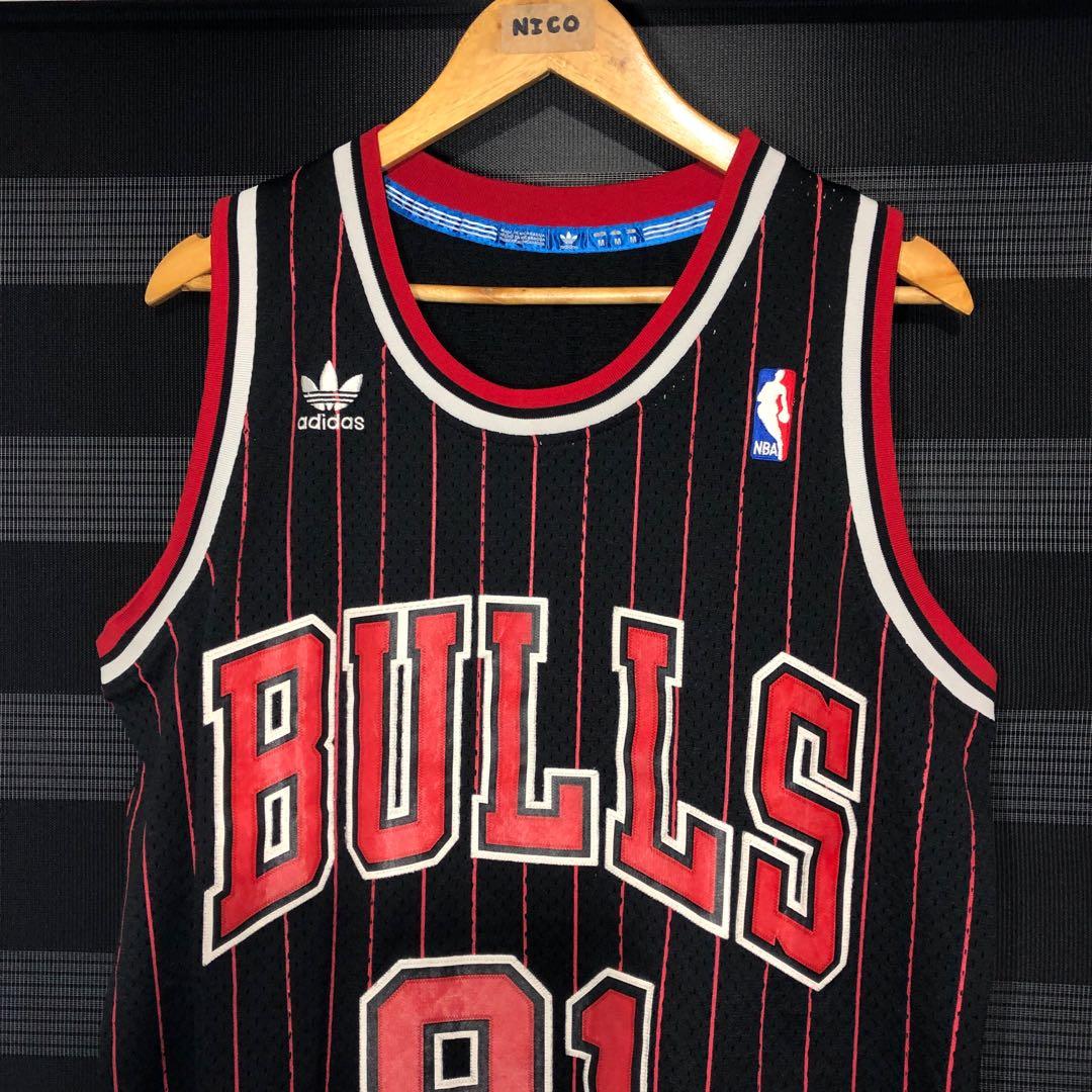 Shirts, Dennis Rodman Chicago Bulls Black Pinstripe Throwback Jersey