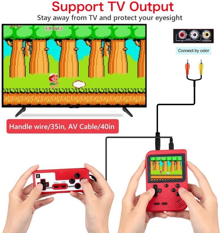 Christmas Gift Handheld Game Console, Retro Video Game Player, Classical FC  Games, Mini 3-Inch Color Screen, Support Connecting TV for Kids Boy Girl
