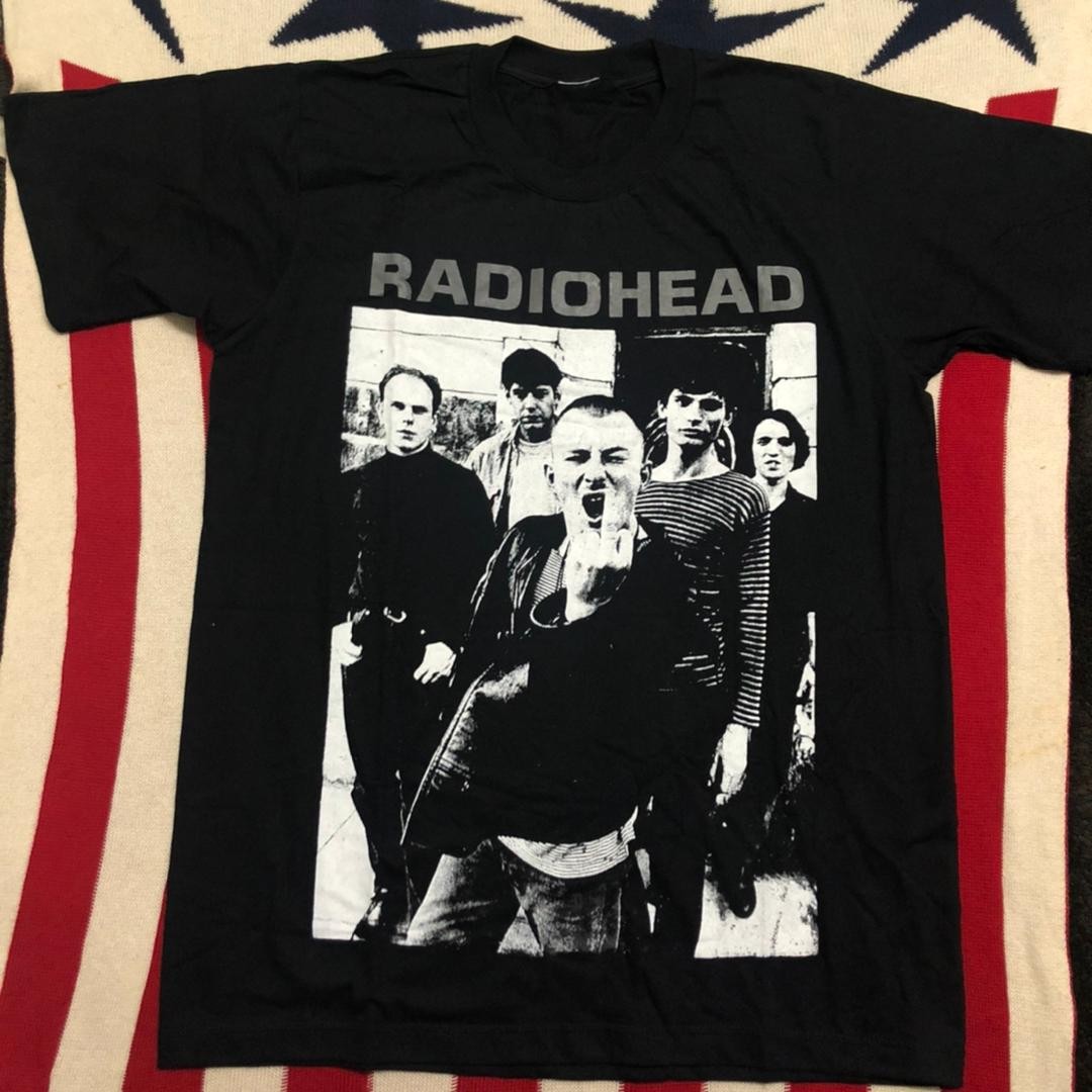 Radiohead 90s バンドTシャツ ネイビー Creep GILDAN - メンズ