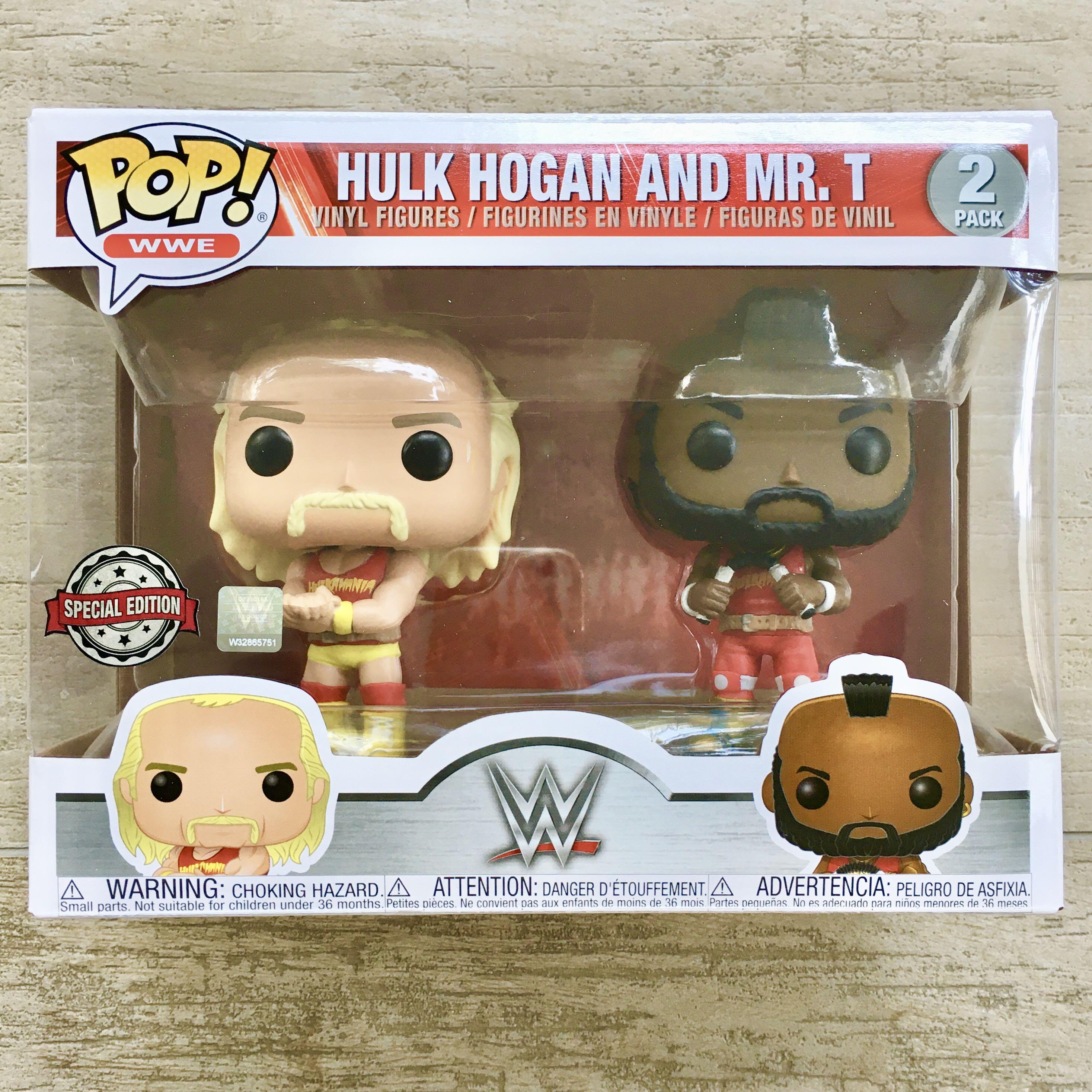 Special Edition Hulk & Mr. T WWE Funko Pop 2-pack action figures wrestlemania macho man ultimate warrior mattel hollywood elite, Hobbies & Toys, Toys & Games on Carousell