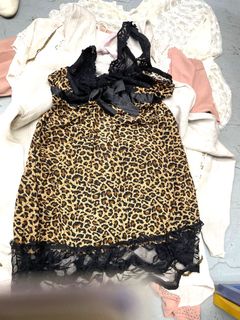 Leopard print pajamas Brand new 💛💛💛 tag Super nice lace dress 💖Pick at least five pieces before selling, will sell only when enough, thank you💖64210707771137110