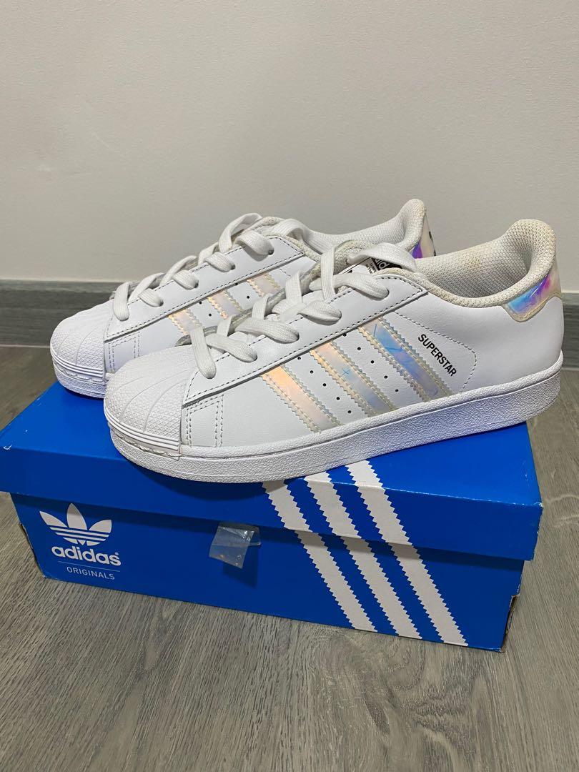 Adidas Junior Superstar Hologram Sneakers Women s Fashion