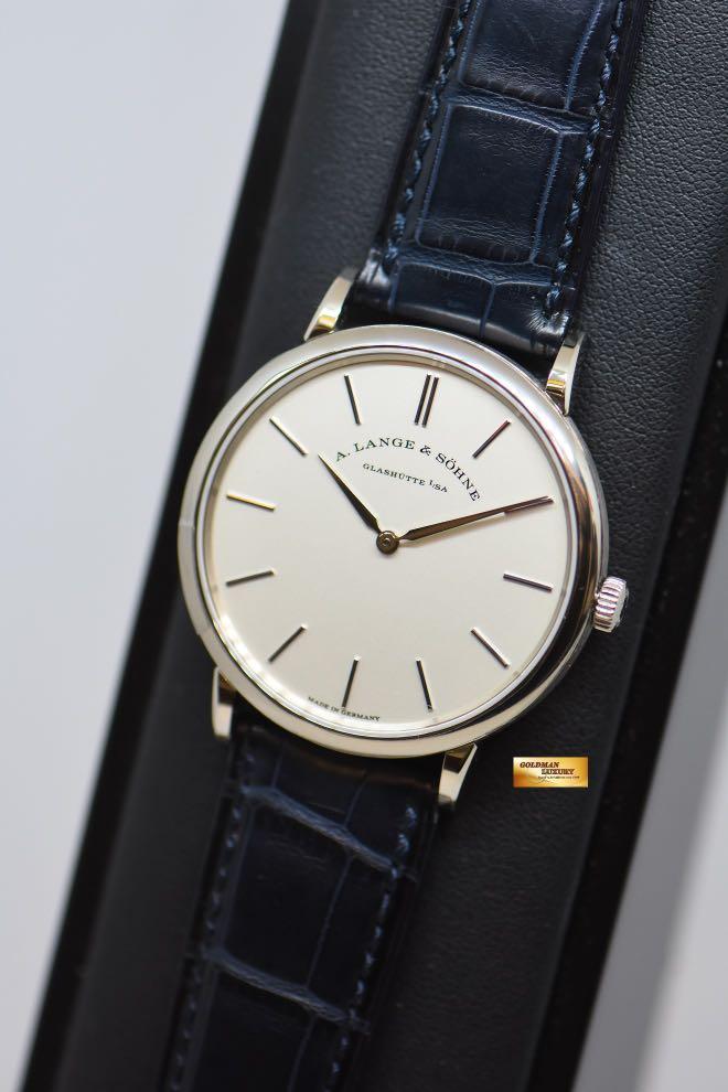 A.LANGE SOHNE SAXONIA THIN 37mm WHITE GOLD IN LEATHER MANUAL