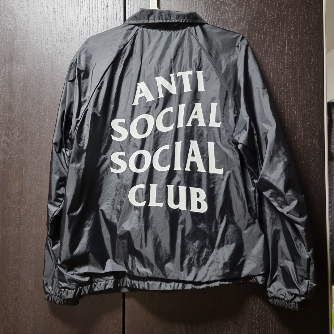 ASSC Coach Jacket Anti Social Club Bike Black Windbreaker