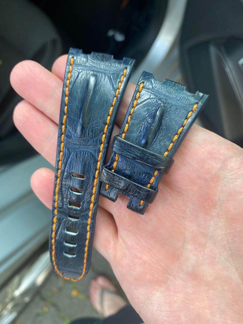 Audemars Piguet Navy Hornback Leather Strap 28 20mm Luxury