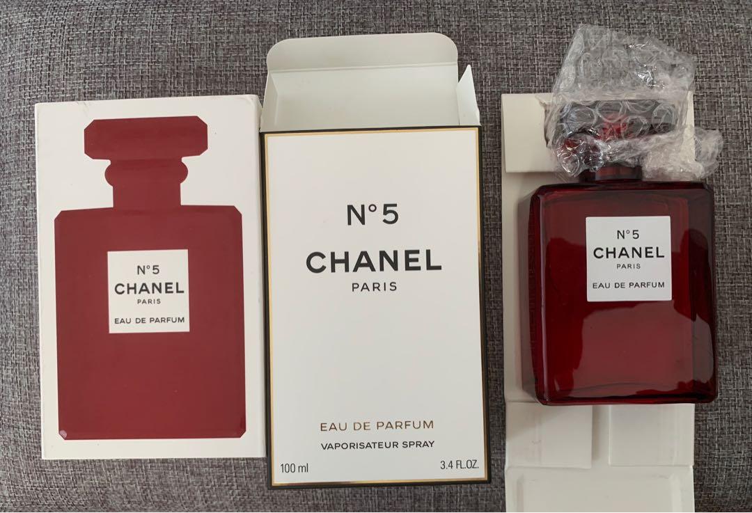 Authentic Chanel N'5 Limited Red Edition EDP 3.4FL.OZ, Beauty & Personal  Care, Fragrance & Deodorants on Carousell