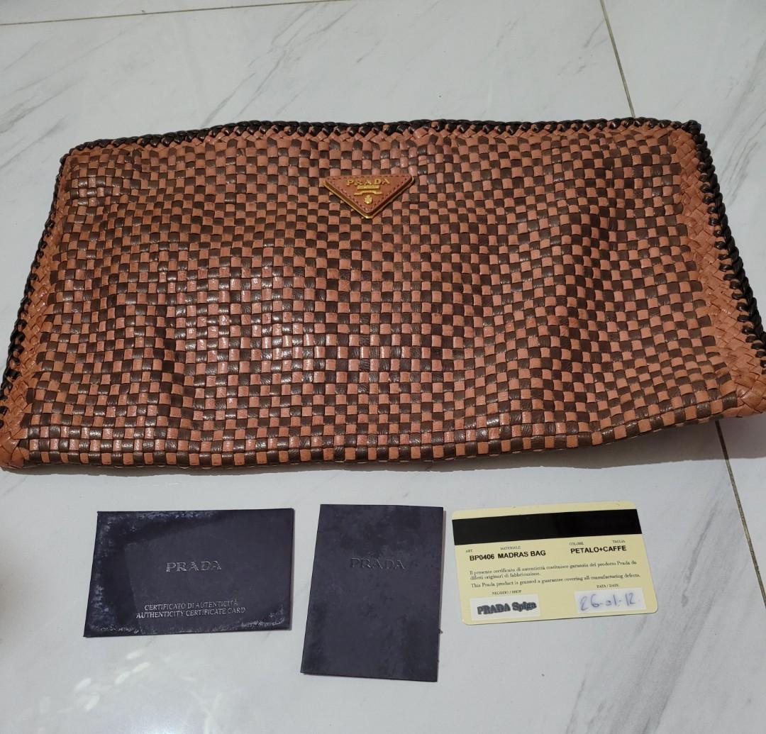 Prada madras clutch clearance