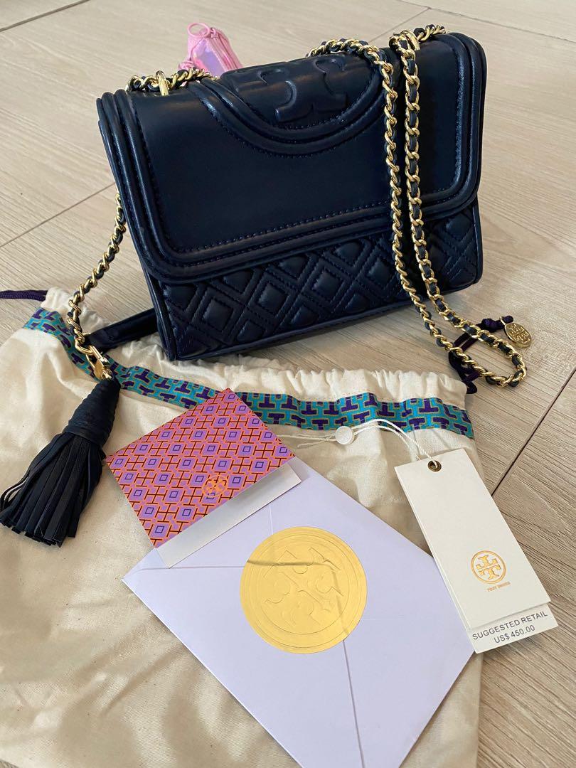 tory burch fleming navy blue