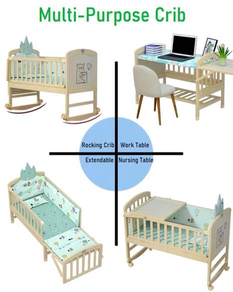 Multi purpose outlet baby cribs