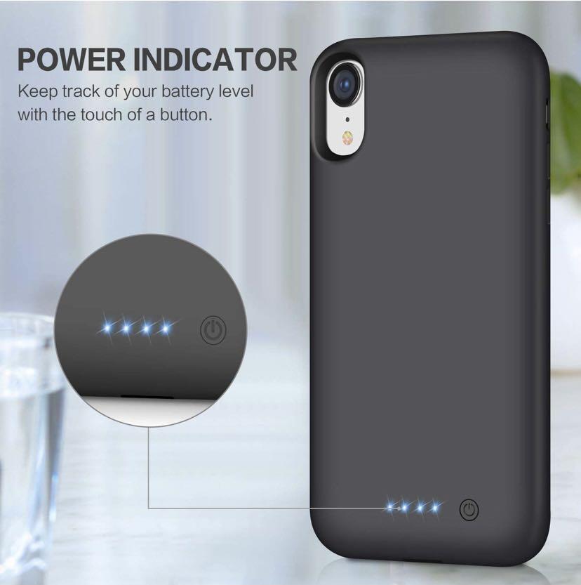 Battery Case for iPhone XR, 6800mAh 6.1 inch Slim Portable Protective iPhone Charging Case Backup Power Bank Battery Case Compatible with iPhone XR