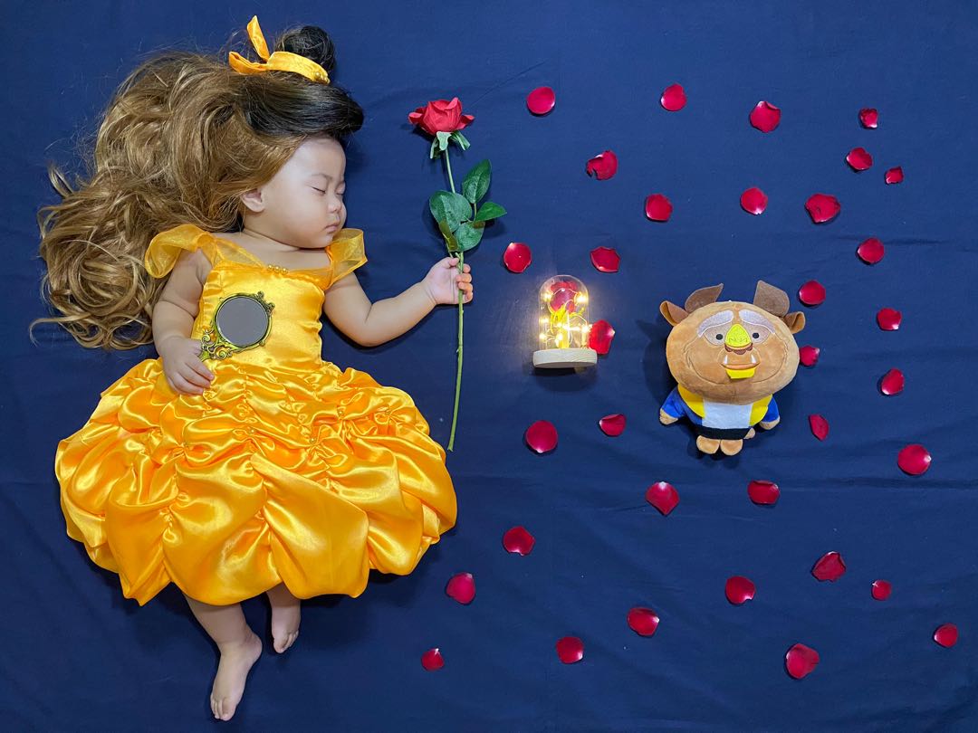 Beauty and the beast newborn best sale outfit
