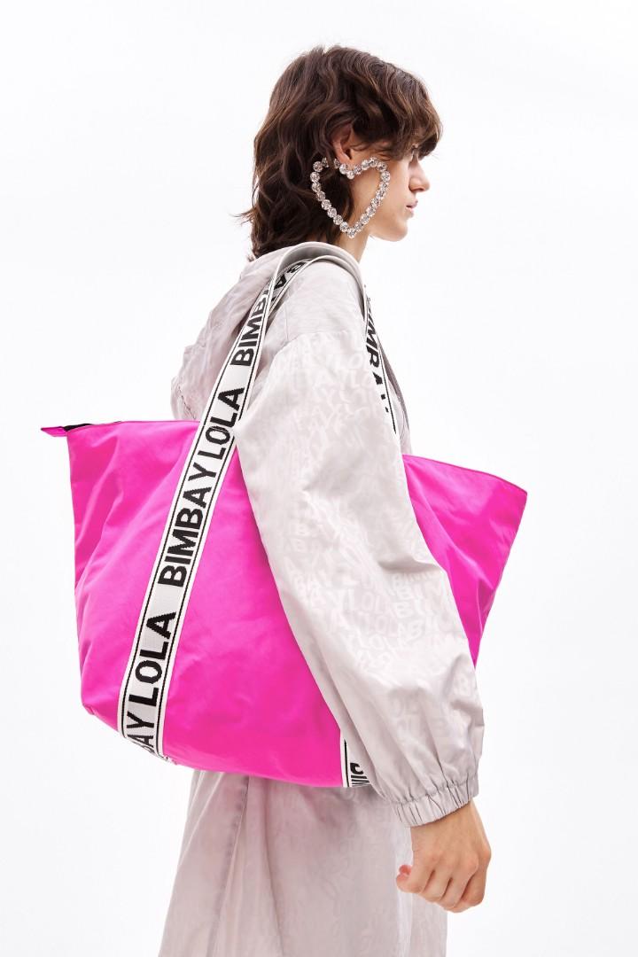 Handbag Bimba y Lola Pink in Polyester - 36842453