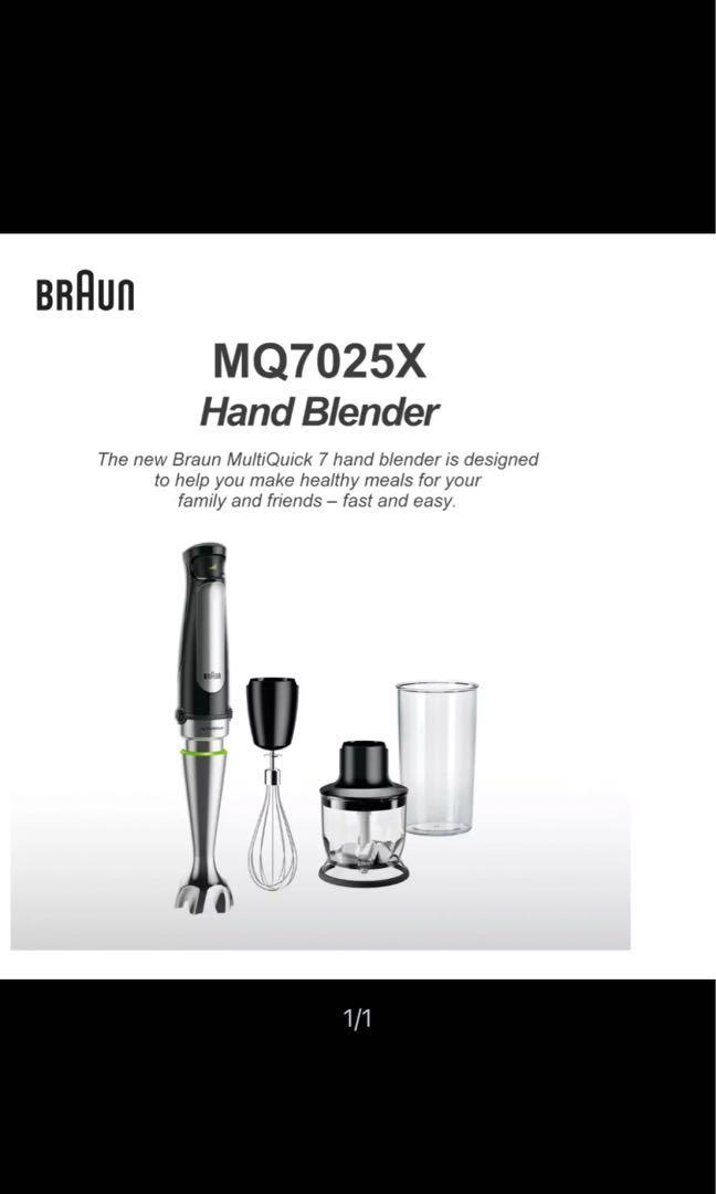 Braun MultiQuick 7 MQ 7045X Hand Blender Set, Premium Black