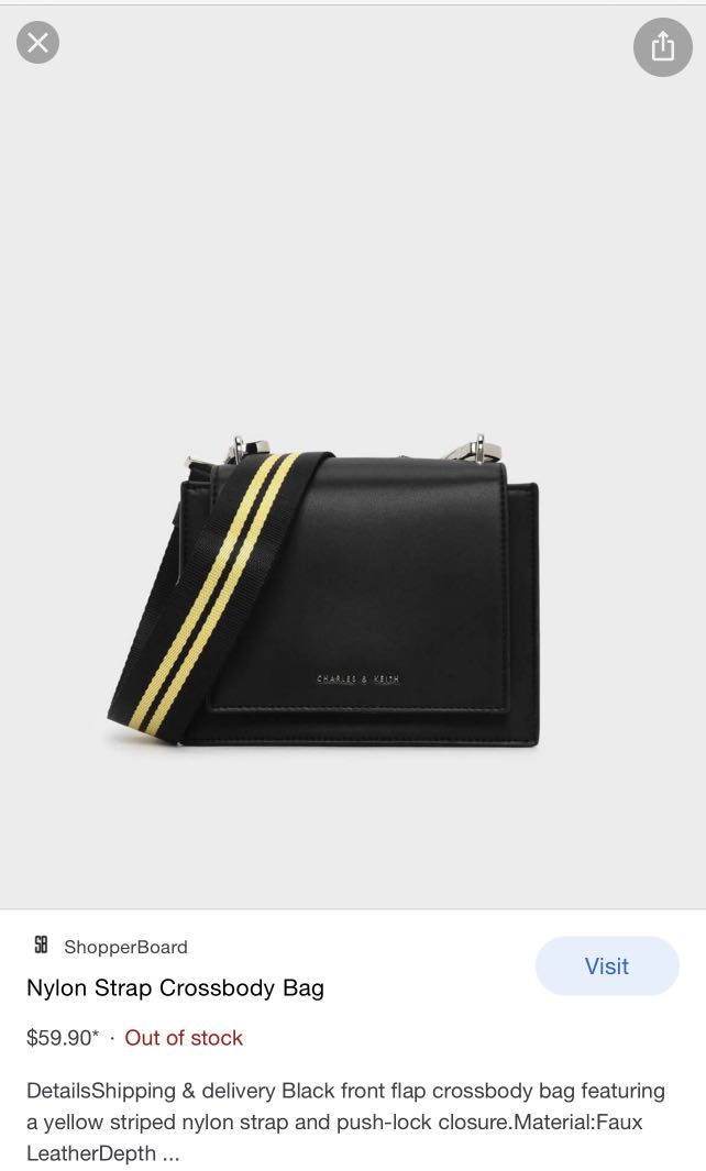 Charles Keith Nylon Crossbody Bag Women s Fashion Bags Wallets Cross body Bags on Carousell