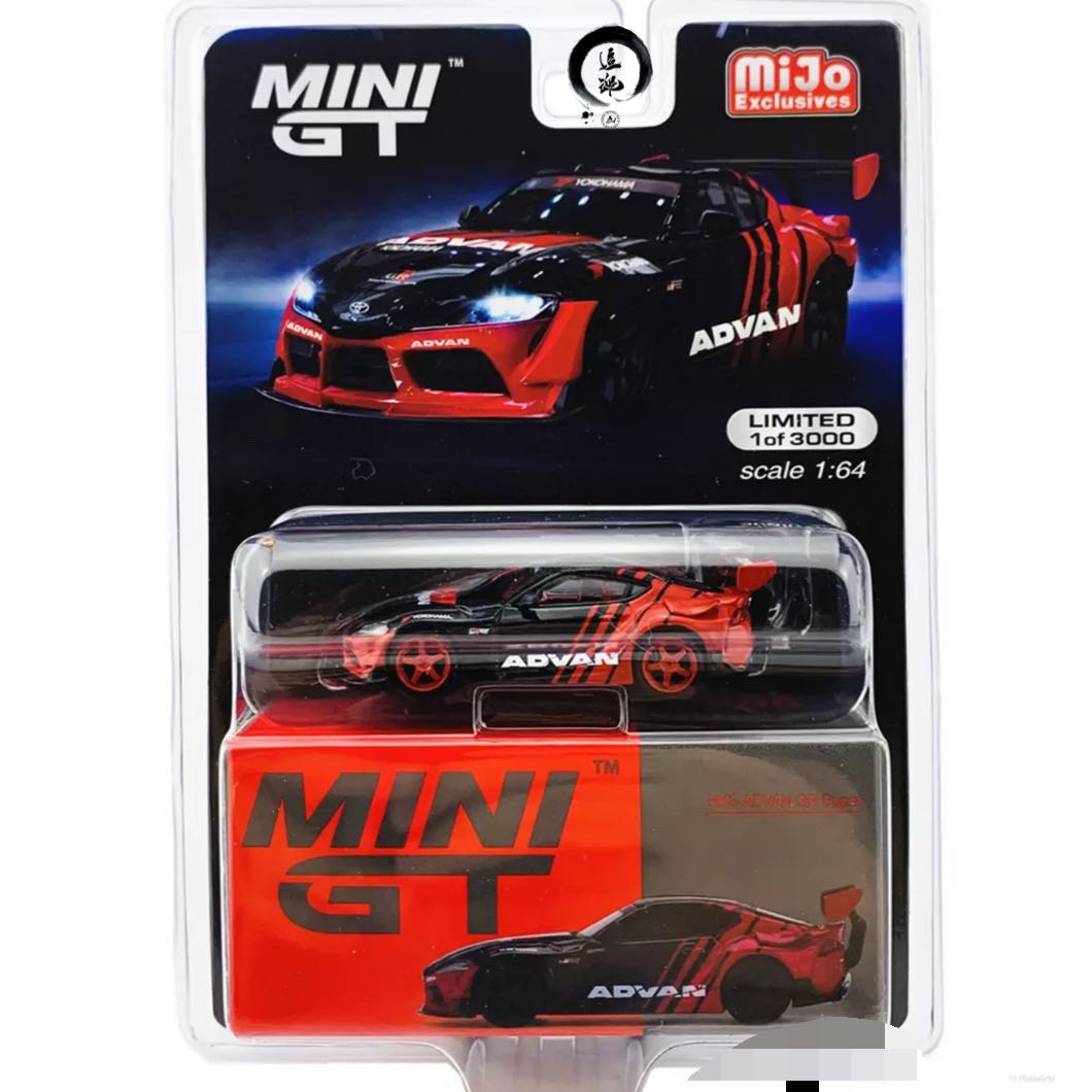 CHASE ! Mini GT 1:64 HKS ADVAN GR Supra (Black/Red) #206, Toys