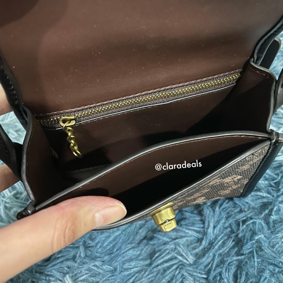 Coach Turnlock Top Handle with Horse & Carriage Print, Women's Fashion