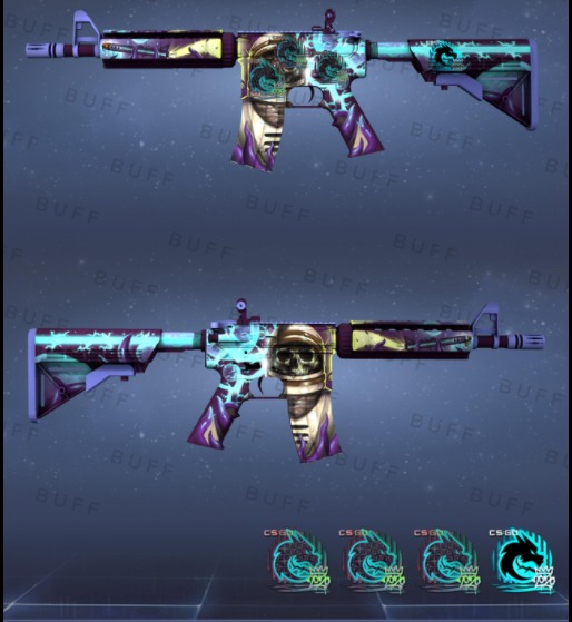 Csgo M4A4 Desolate Space (FieldTested) + 3 holo stickers, Video