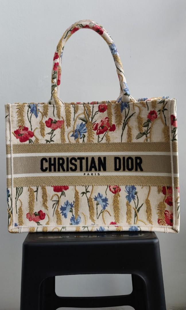 dior hibiscus book tote