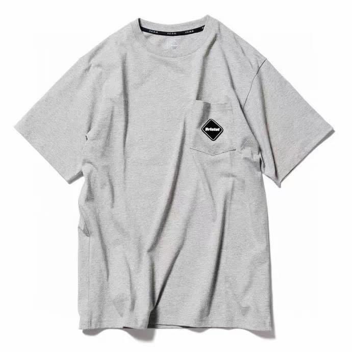 FCRB BIG VERTICAL LOGO POCKET TEE, 男裝, 上身及套裝, T-shirt、恤衫