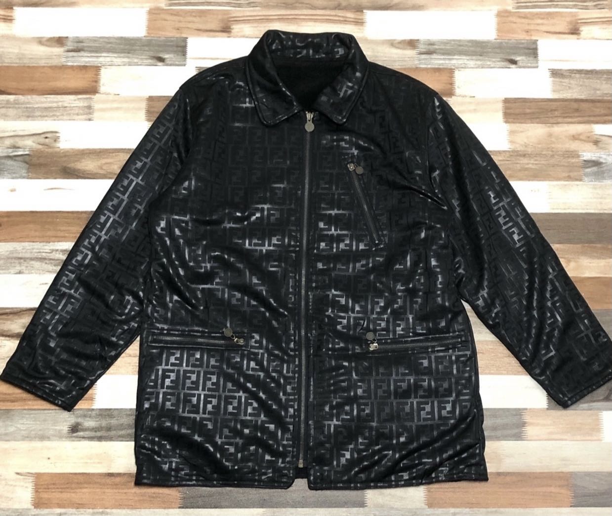 90s Fendi Monogram Reversible Jacket & fleece (M)
