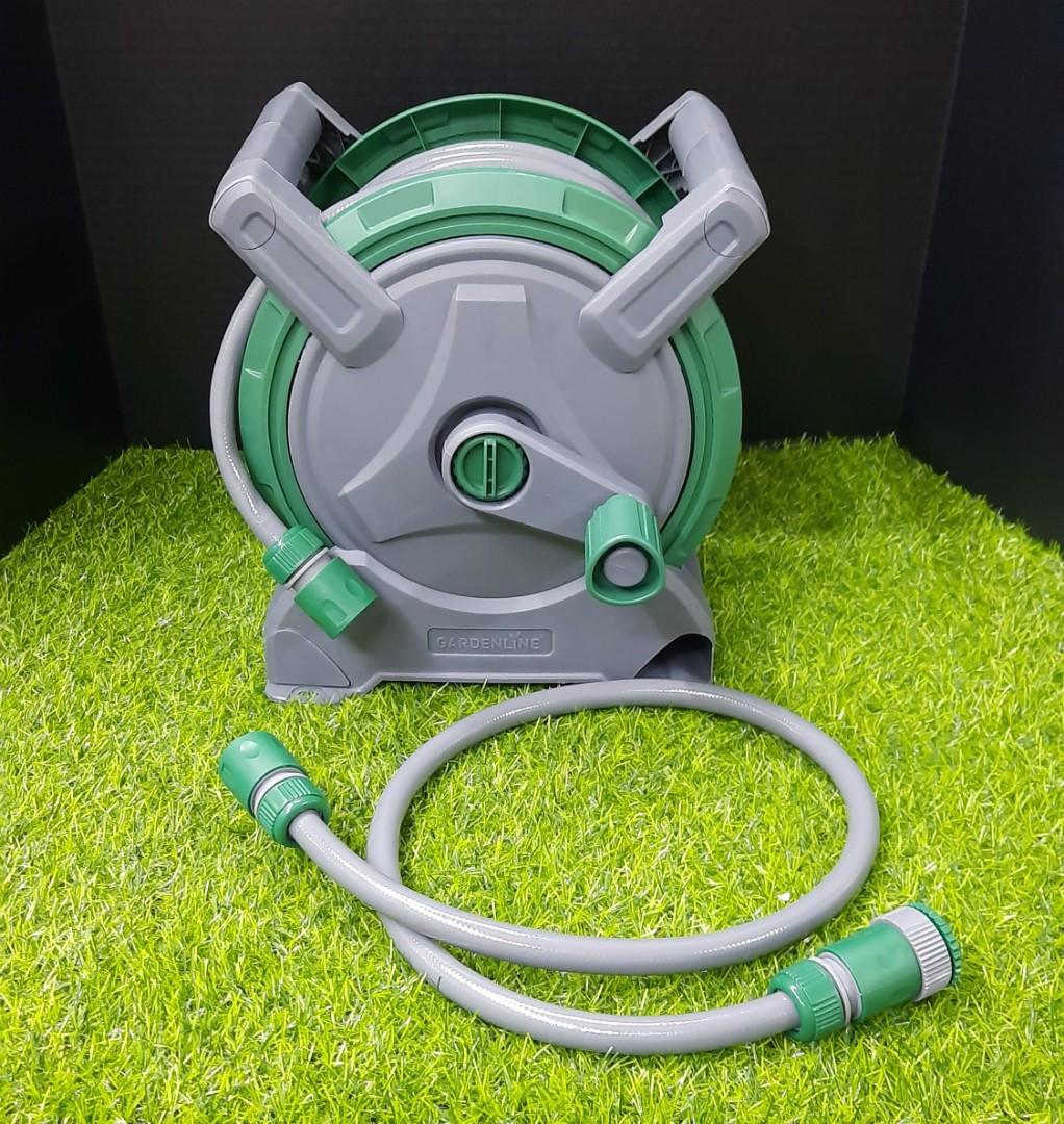 Gardenline Hose with Reel 15 Meters, Furniture & Home Living