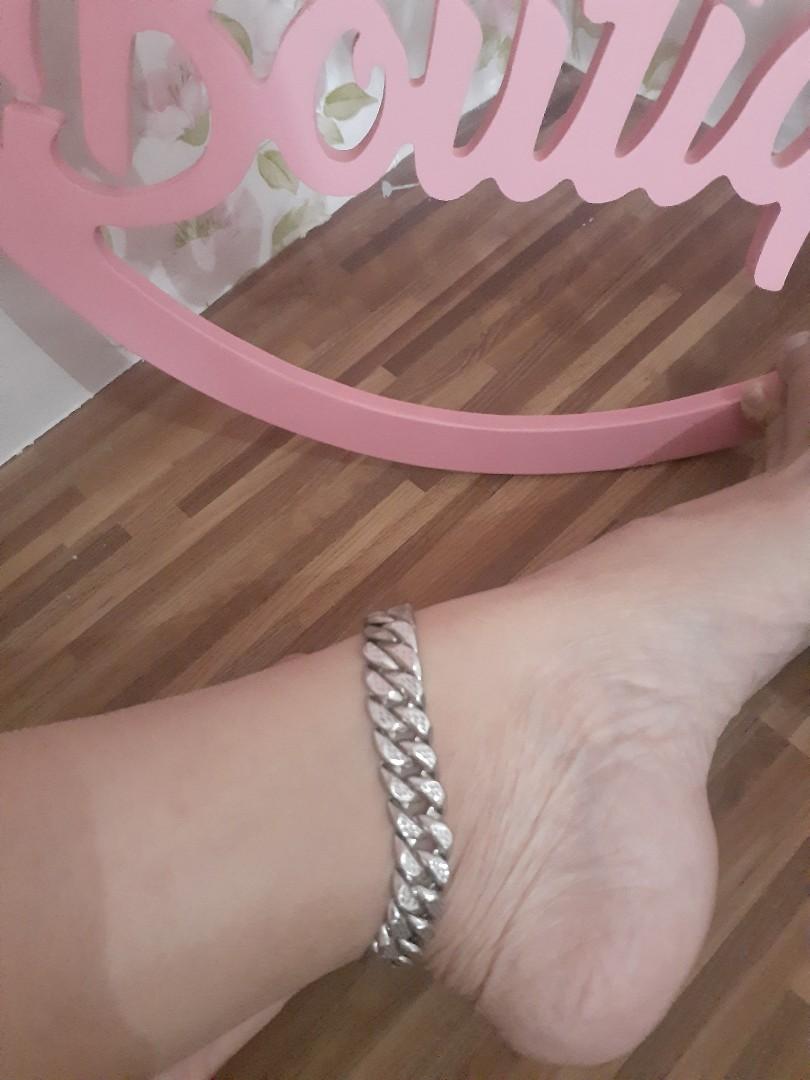 Gelang Kaki Silver 925 Aslu Lapis Emas Putih Asli Fesyen Wanita Perhiasan Di Carousell