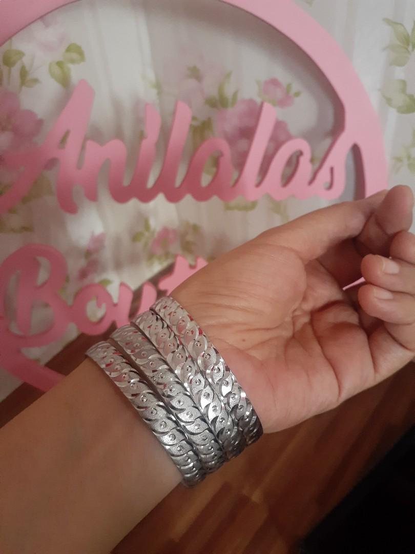 Gelang Keroncong Silver 925 Asli Lapis Emas Putih Asli Fesyen Wanita Perhiasan Di Carousell