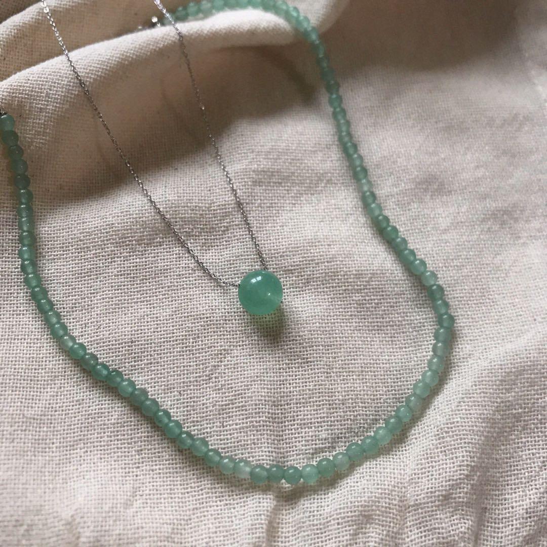 Real discount aventurine necklace