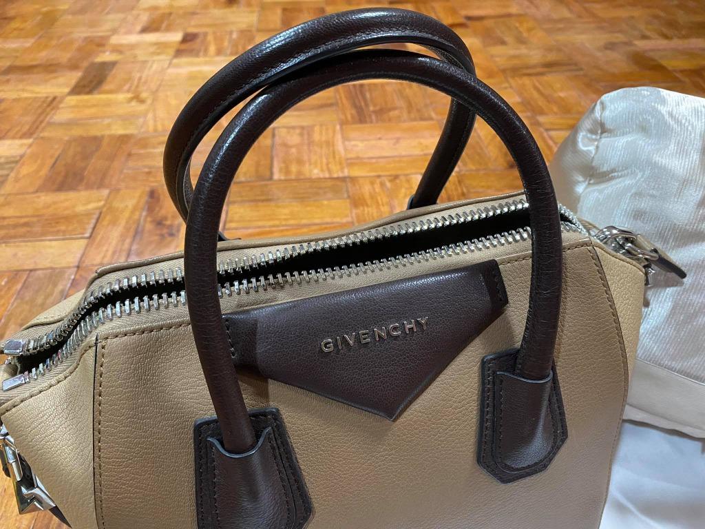 AUTHENTIC GIVENCHY antigona in small tri-tone perfect for all neutral outfit.  WITH ORIGINAL RECEIPT NEGOTIABLE (no extra pictures as u can see the bag in  person), Luxury, Bags & Wallets on Carousell