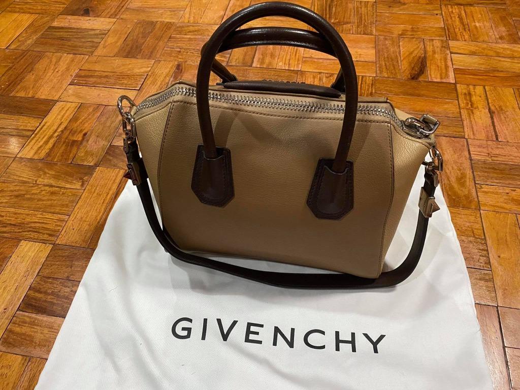 AUTHENTIC GIVENCHY antigona in small tri-tone perfect for all neutral outfit.  WITH ORIGINAL RECEIPT NEGOTIABLE (no extra pictures as u can see the bag in  person), Luxury, Bags & Wallets on Carousell