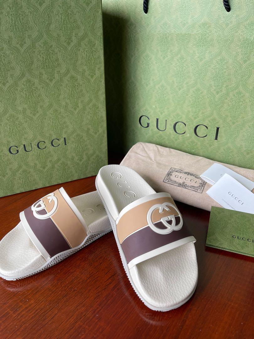 Gucci Slide Interlocking G slide sandal, Men's Fashion, Footwear, Flipflops  and Slides on Carousell