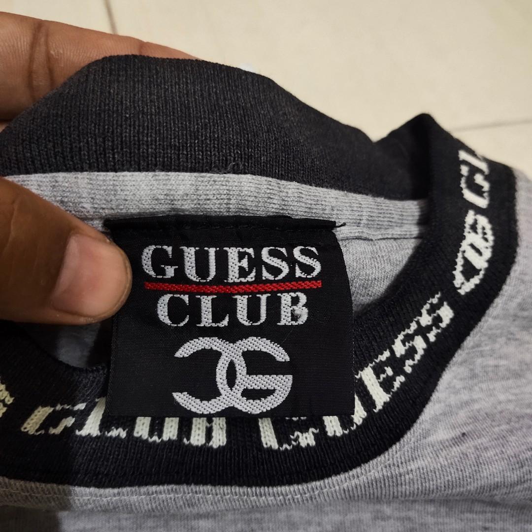 Guess Club Sweatshirt, Men's Fashion, Tops & Sets, Tshirts & Polo Shirts on  Carousell
