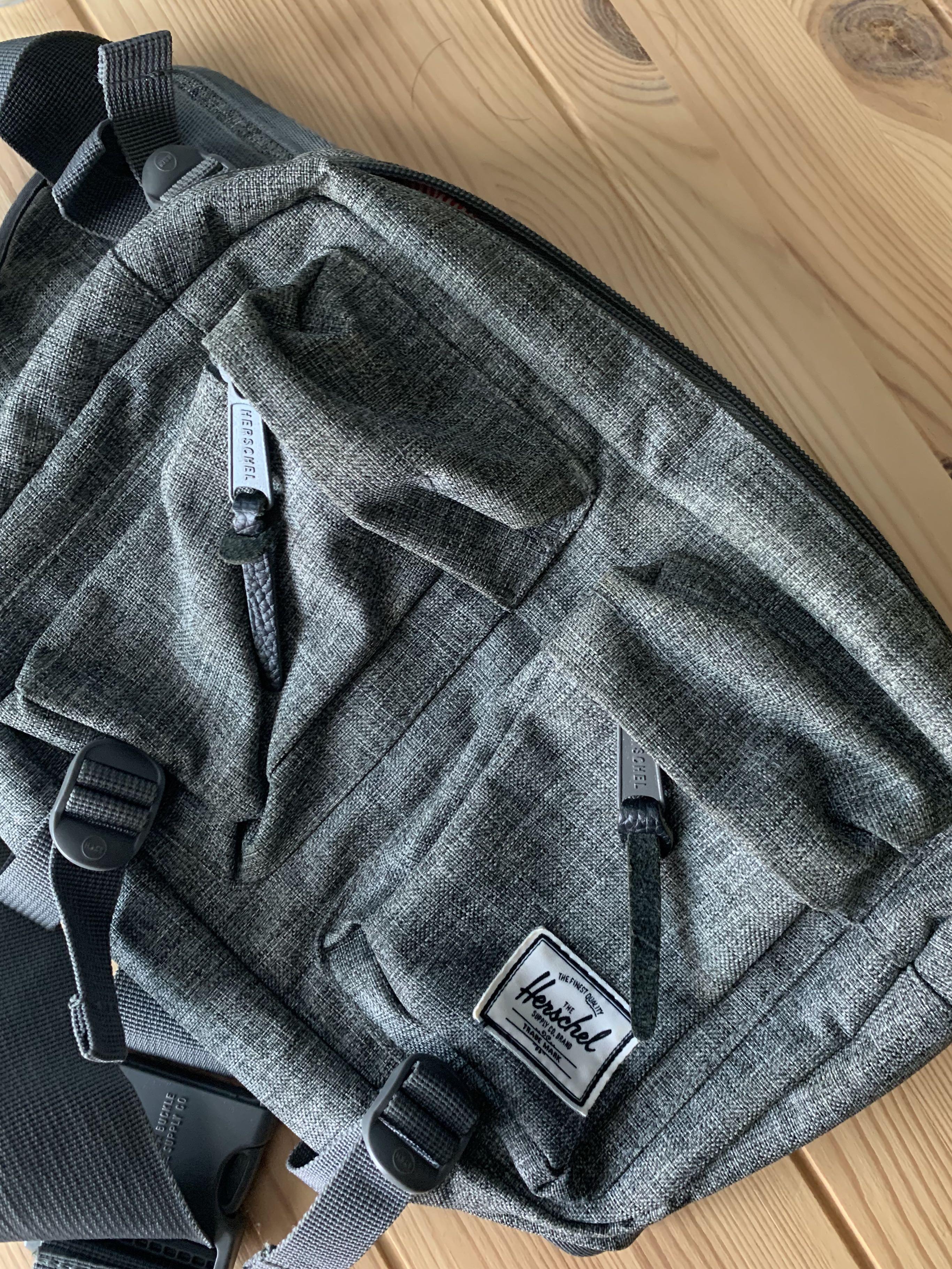 Herschel Supply Co. Eighteen Hip Sack Raven Crosshatch Men s Fashion Bags Sling Bags on Carousell