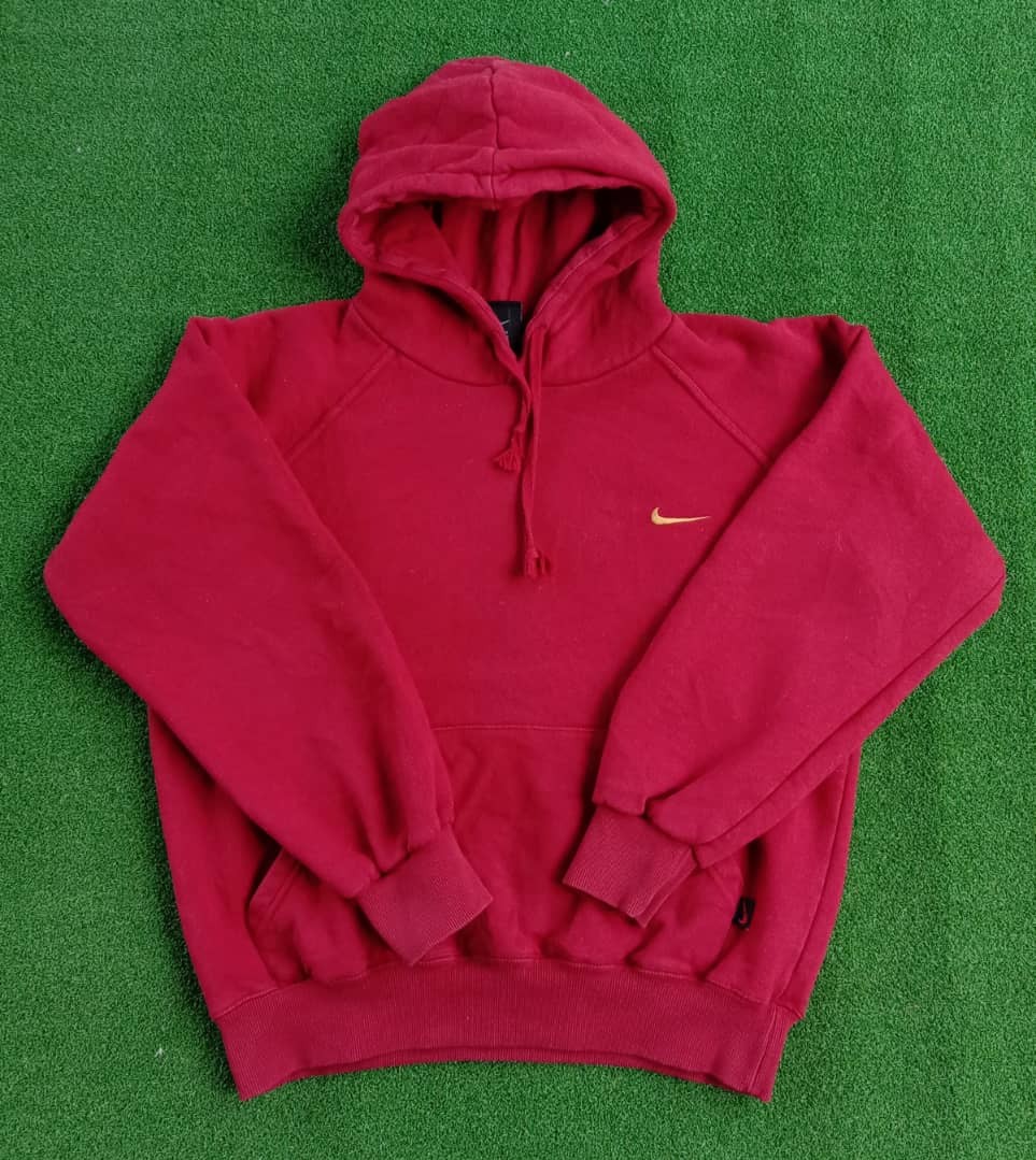 Nike swoosh red sweatshirt sales