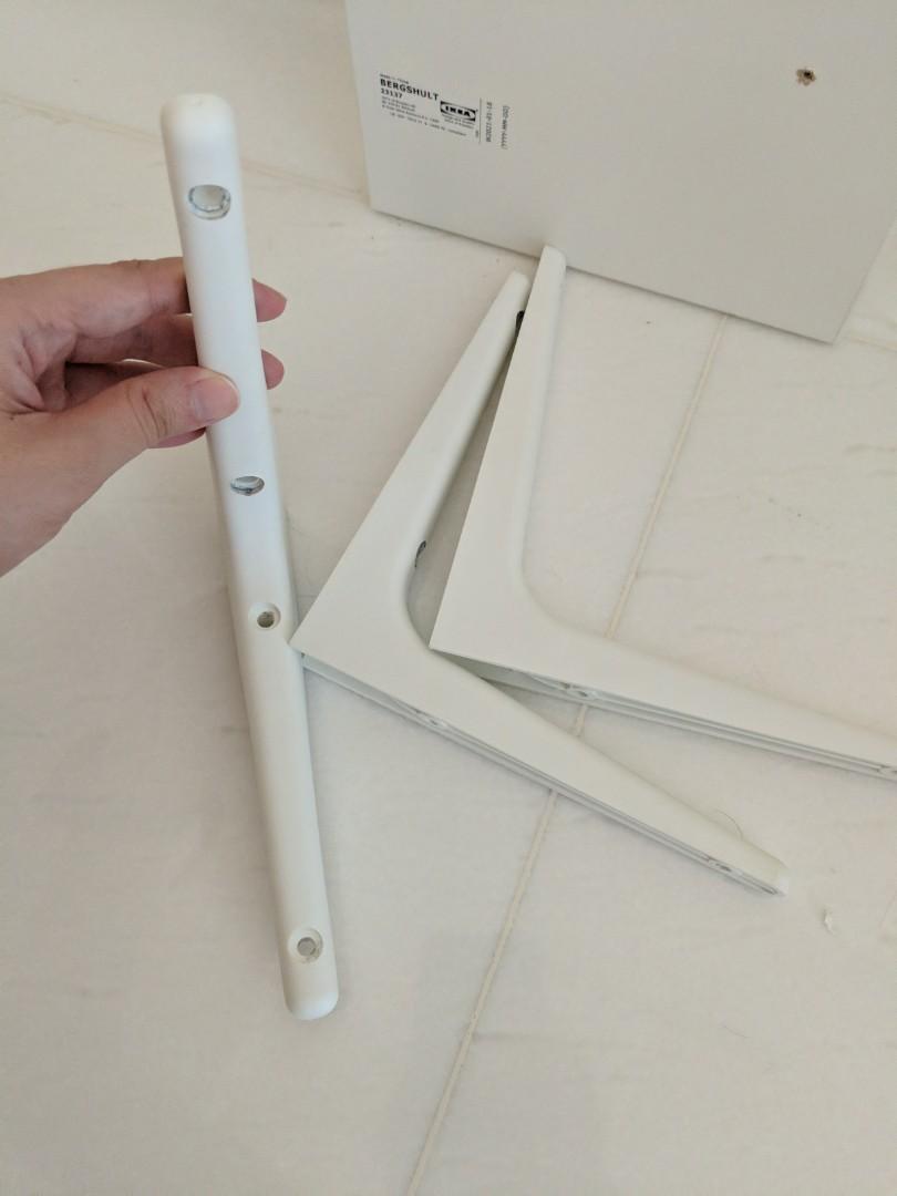 1x Ikea bergshult wall floating shelf 120cm + free 3x mount, Furniture & Home Living, Furniture