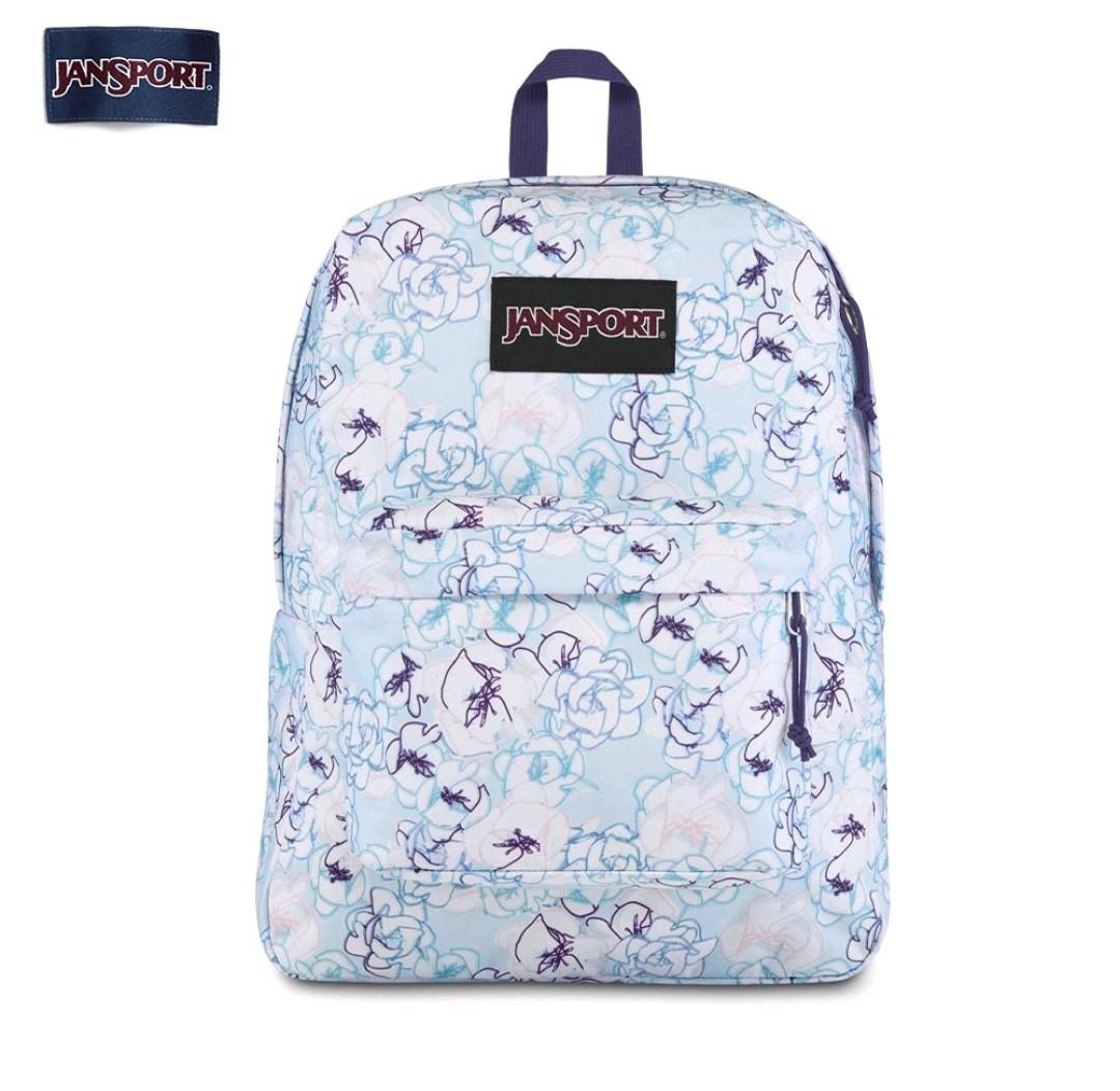 Jansport backpack blue top flowers