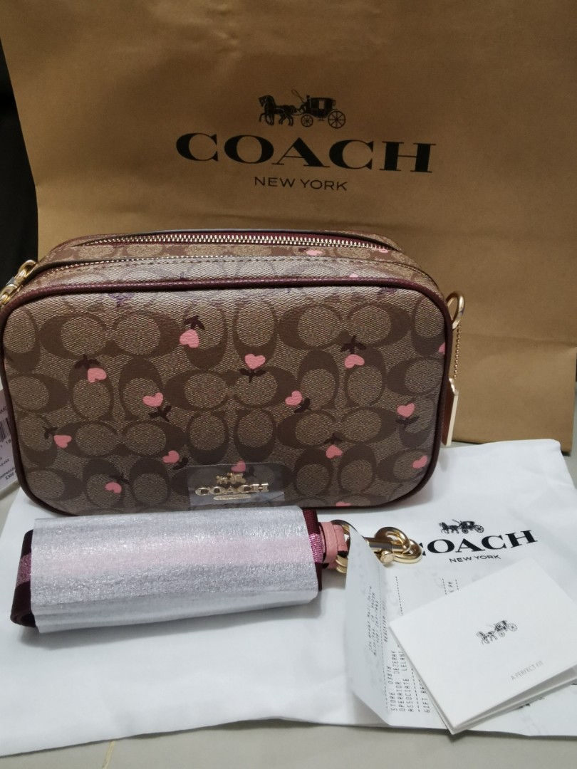 JES CROSSBODY IN SIGNATURE CANVAS WITH HEART FLORAL PRINT (COACH C3239